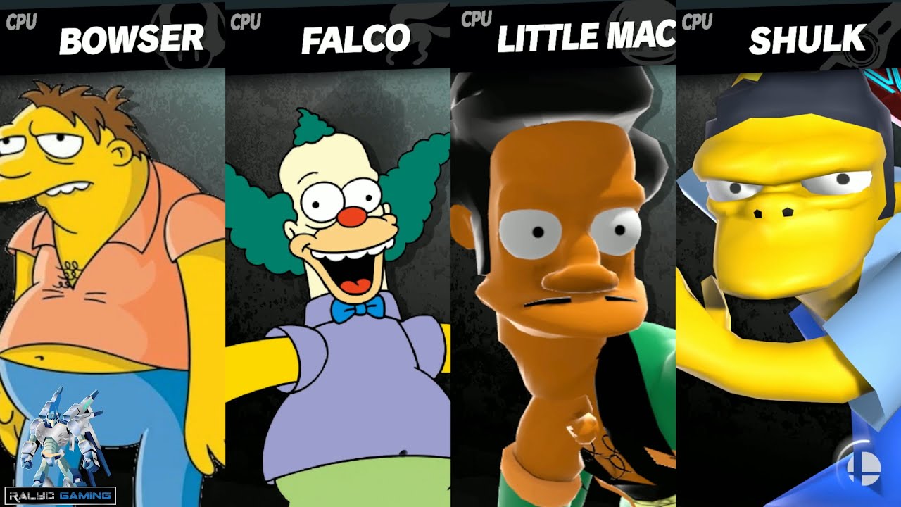 Simpsons Battle: Barney vs Krusty vs Apu vs Moe