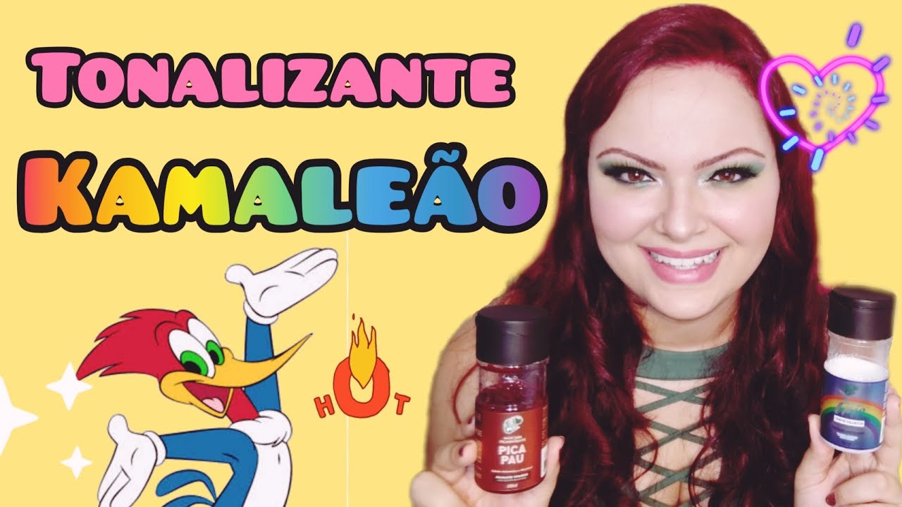 Kamaleão Color Pica Pau - Em Cabelo Não Descolorido 😊