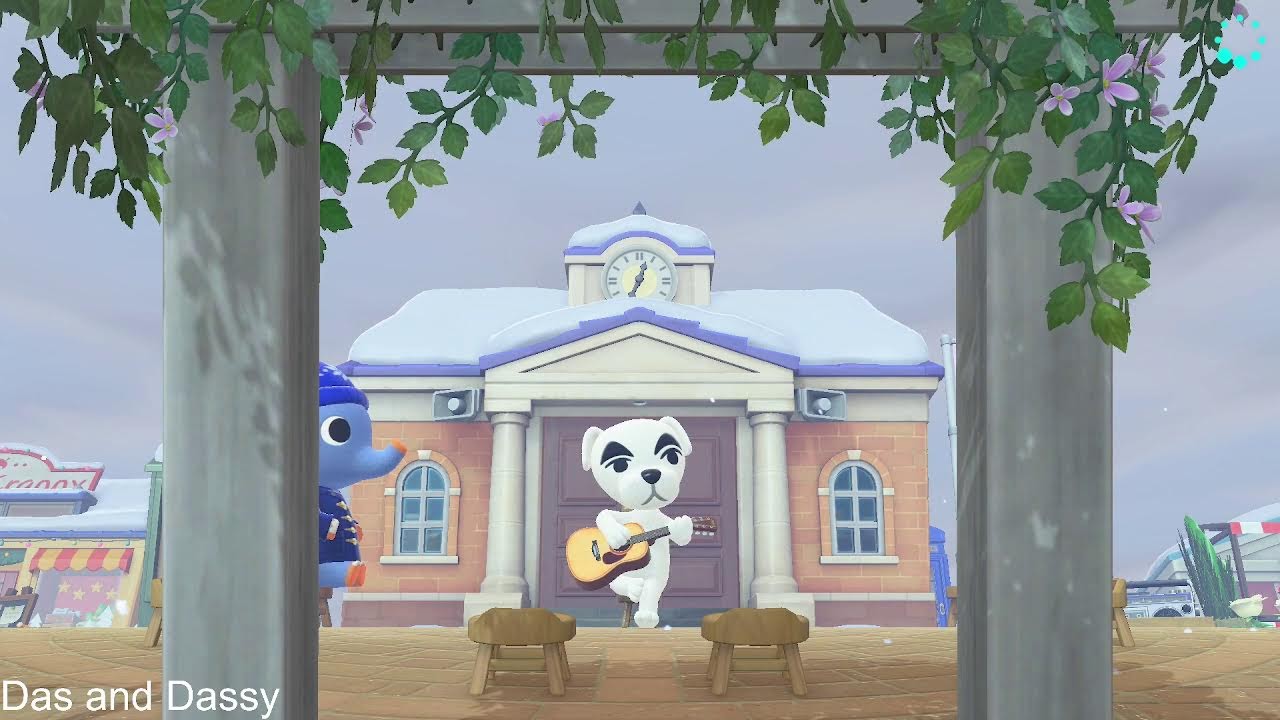 Snowy Saturday + K.K Slider Tunes | Animal Crossing: New Horizons Ambience (with Wind/Nature Sounds)