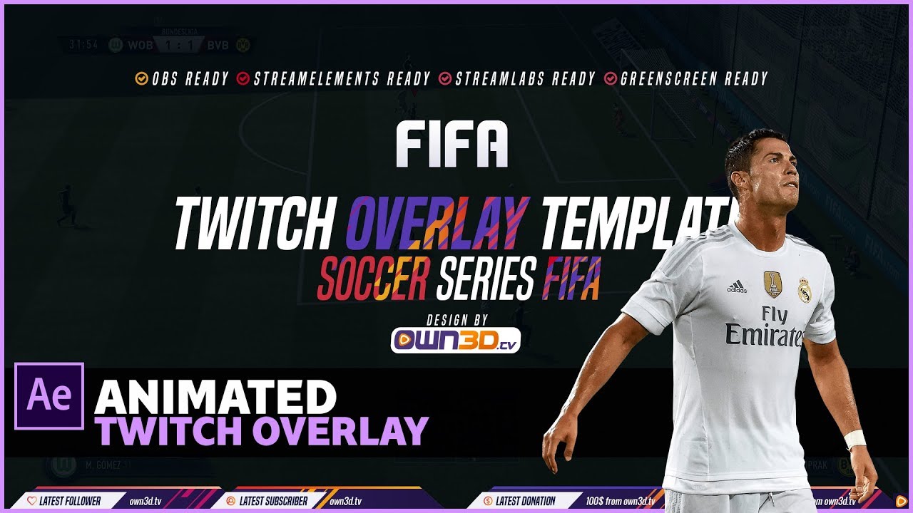 FIFA Twitch Stream Overlay Package | Direct Download | OBS