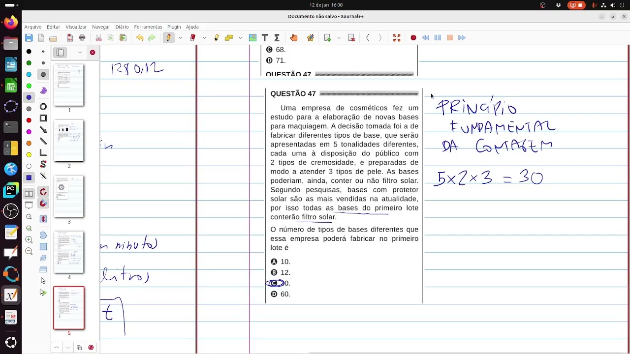 (Matemática) ENCCEJA 2019, Q46 48