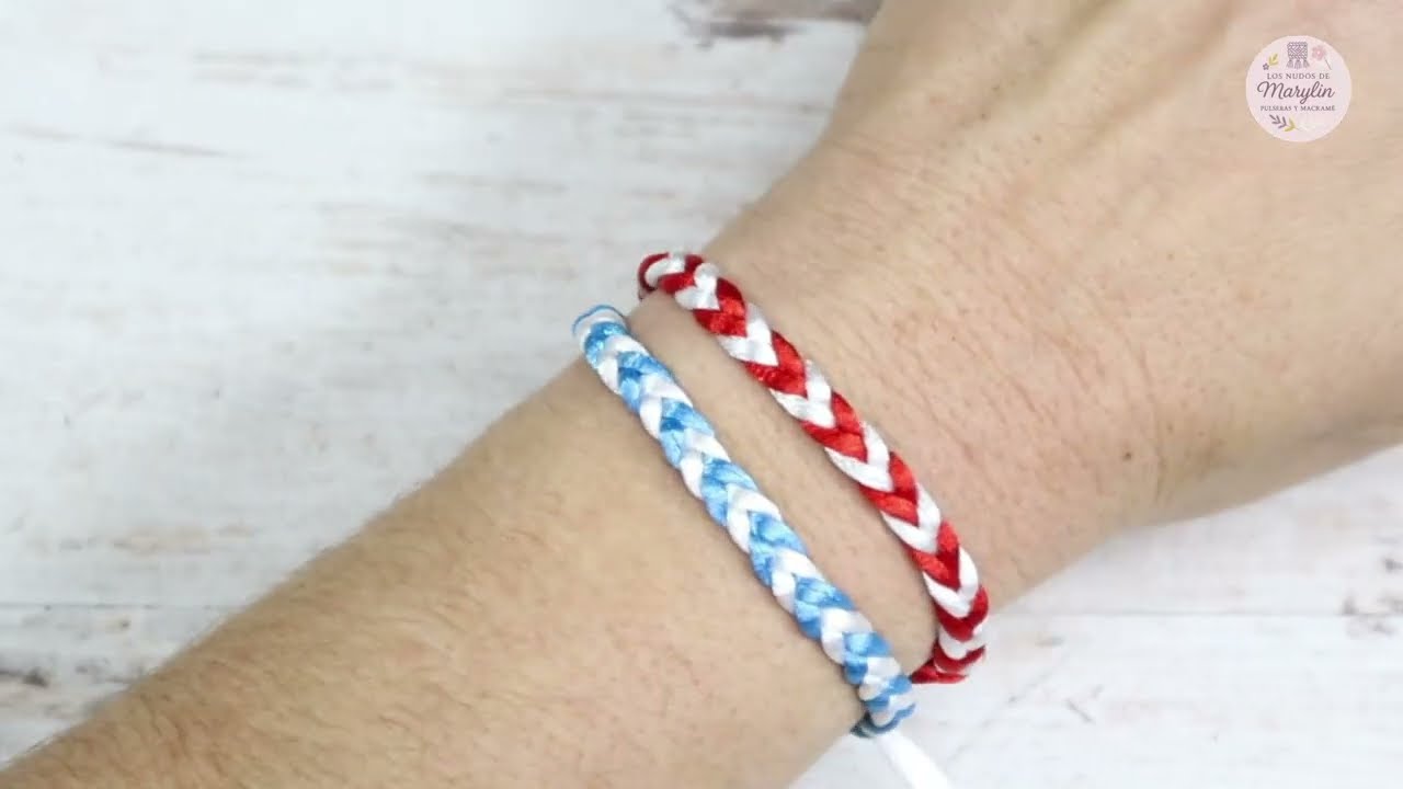 Pulsera Trenzada de Macramé  Diseño Bonito con Hilos de Colores