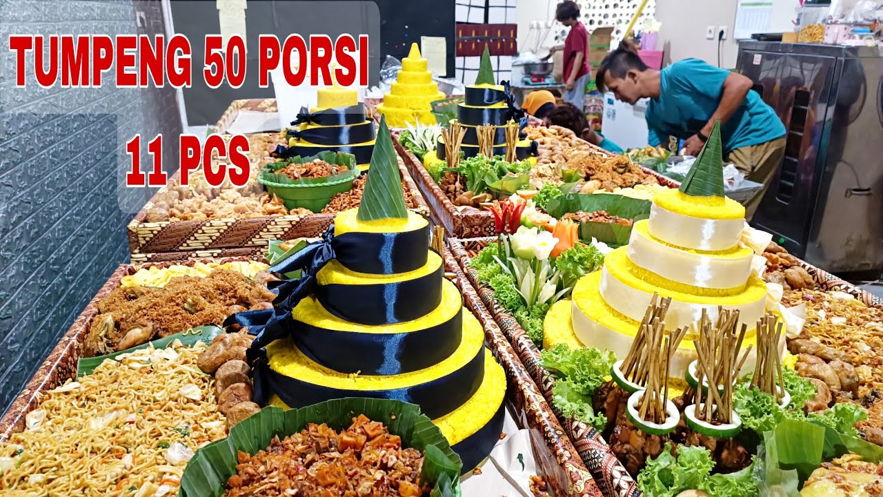 TUMPENG 550 PORSI DIBAGI MENJADI 11 PCS MASING - MASING 50 PORSIAN