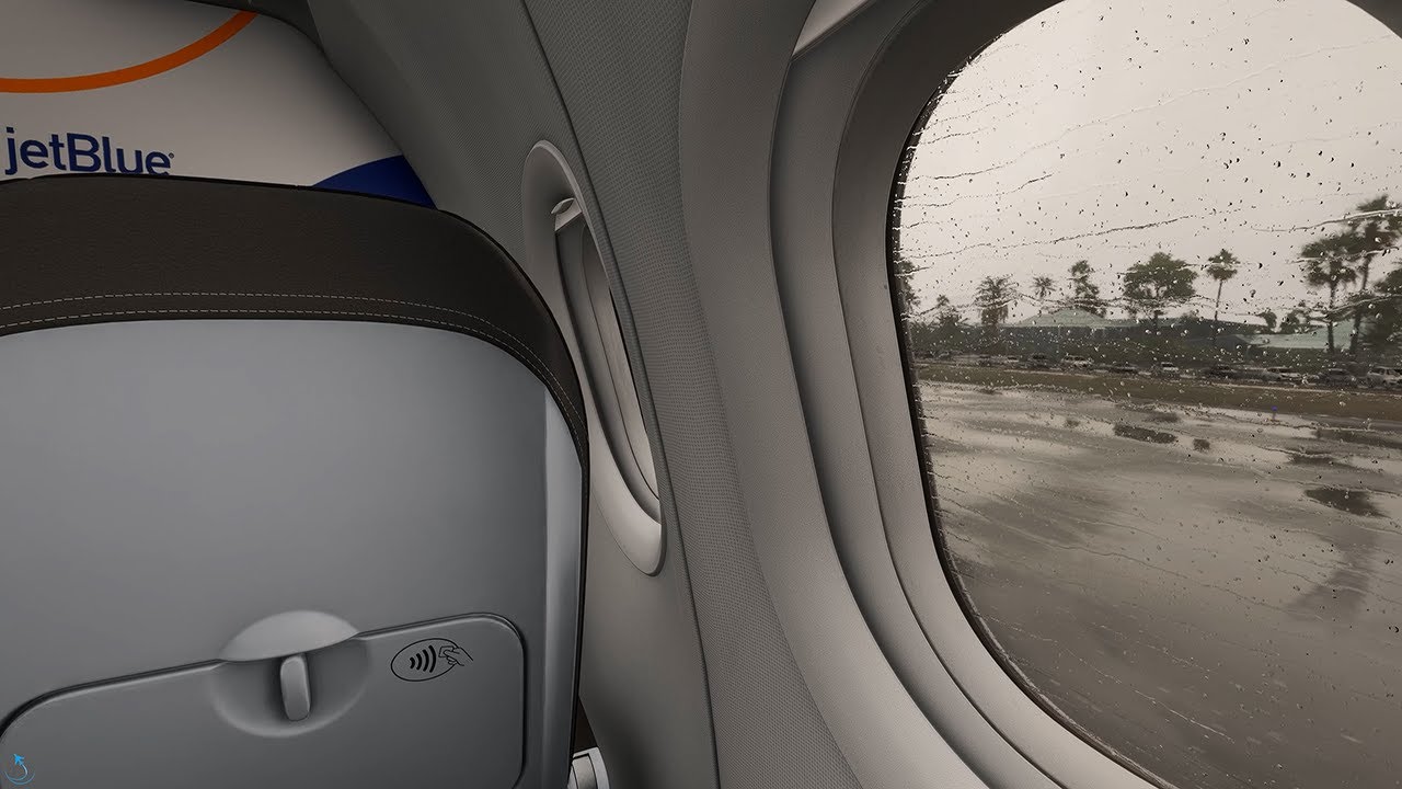 🤯 INSANE Rainy Landing: FENIX A320 Passenger View in MSFS 2024 | JetBlue Flight B62761 REALISTIC