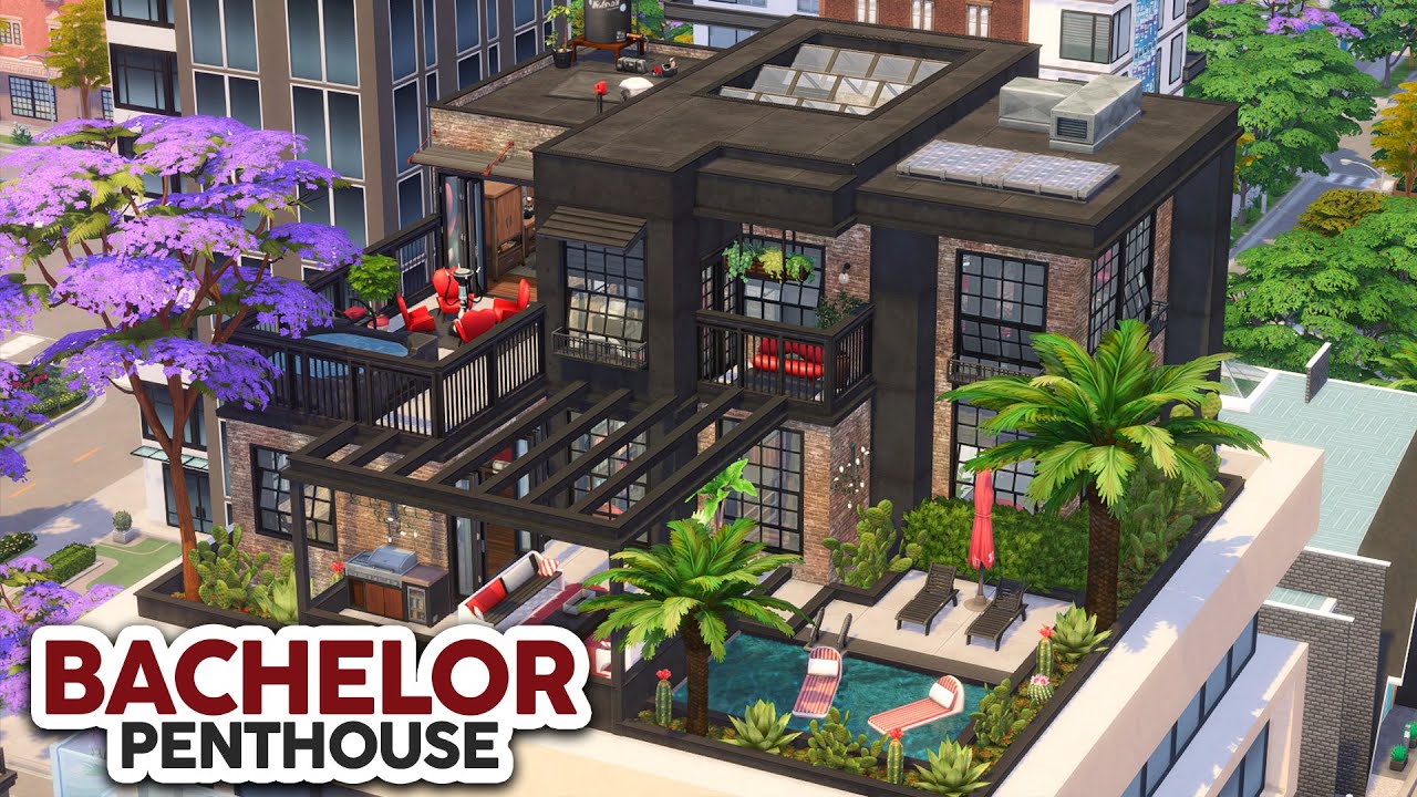 Sultry Bachelor Penthouse ❤️‍🔥 // The Sims 4 Speed Build