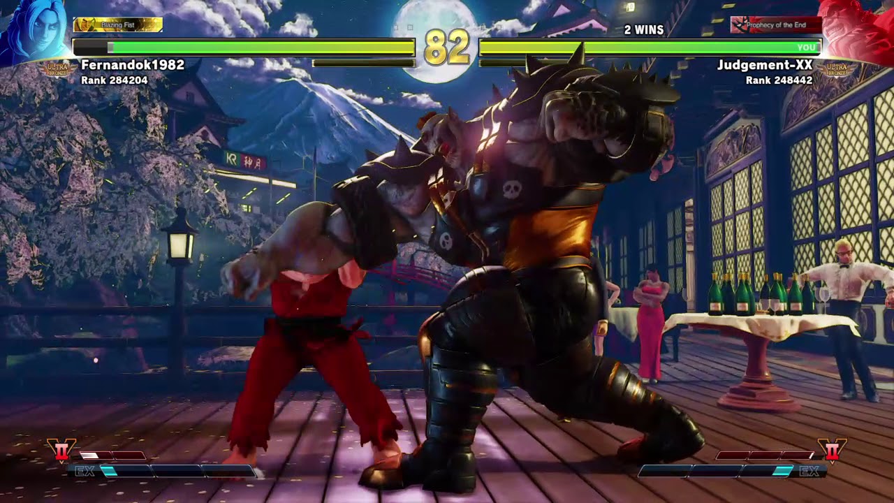 STREET FIGHTER V_J-XX Online Ranked Match Rage Quit (Abigail vs Ken)