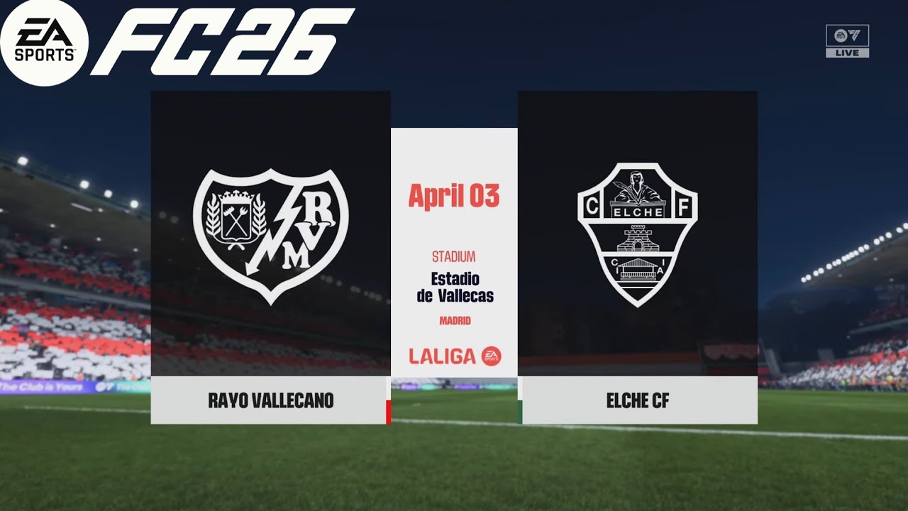 EA FC 26 &mdash; Райо Вальекано &mdash; Эльче | Ла Лига