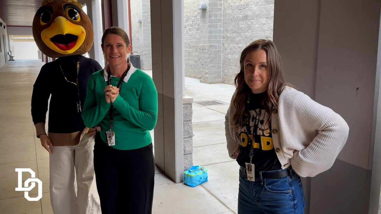 Ms. Heynen and the Del Oro Fight Song