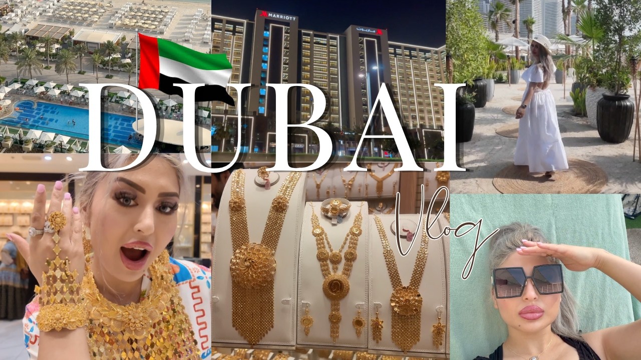 Dubai Vlog 4K | Shopping New Gold Souk | Luxury Hotel | Palm Jumeirah Bleach Clubs #dubai #dubaivlog