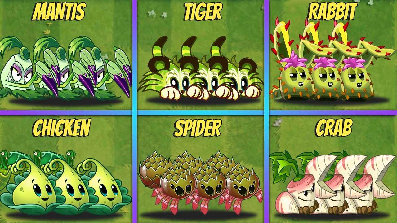 PvZ 2 | 6 Team ANIMAL Plants Battlez - Who Will Win? - Team Plants vs Team Plants