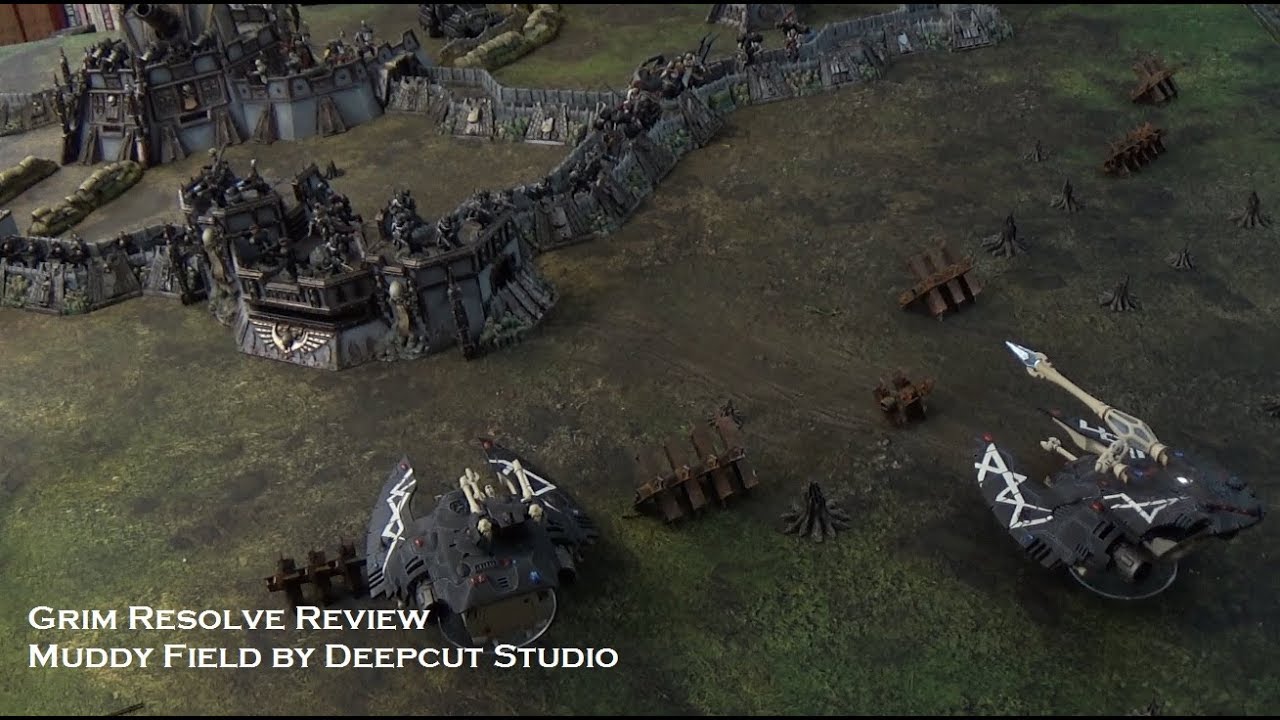 Grim Resolve Review Muddy Field by Deepcut Studio battle mat 40k