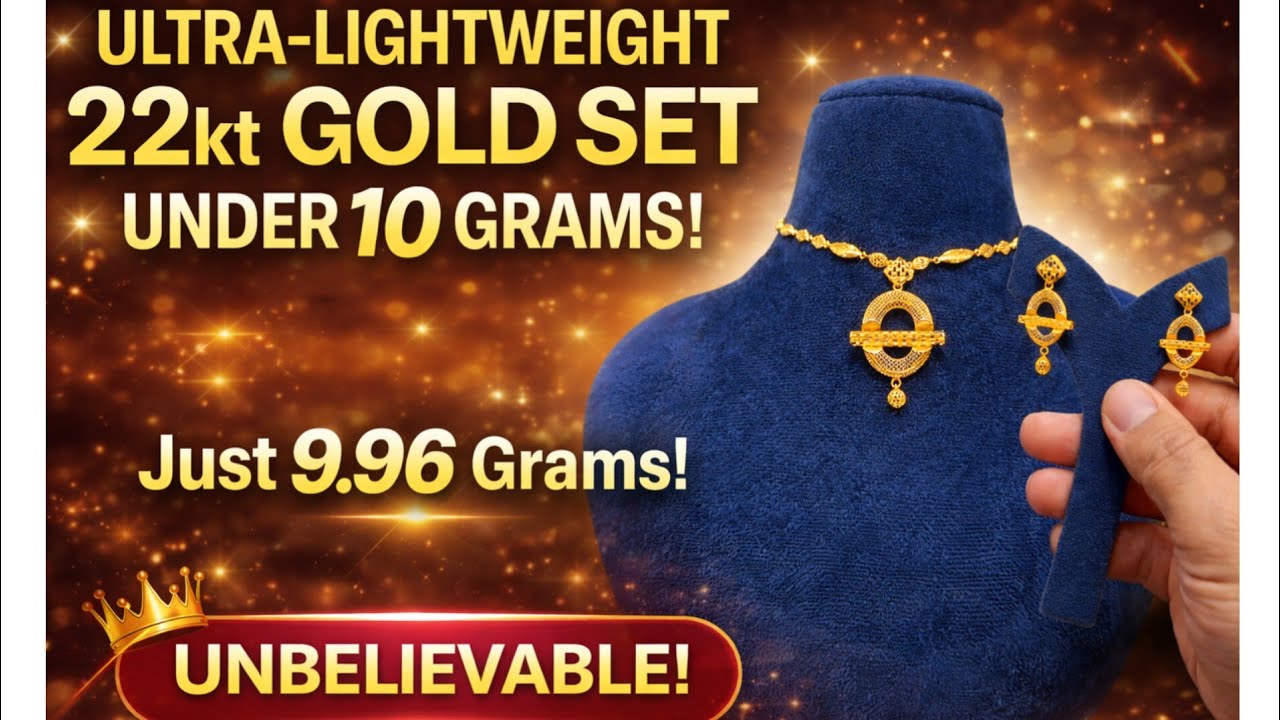 Shocking! 22KT Gold Necklace Set Under 10 Gram 😱 || Ultra Lightweight Collection || Sehgal Jewellers