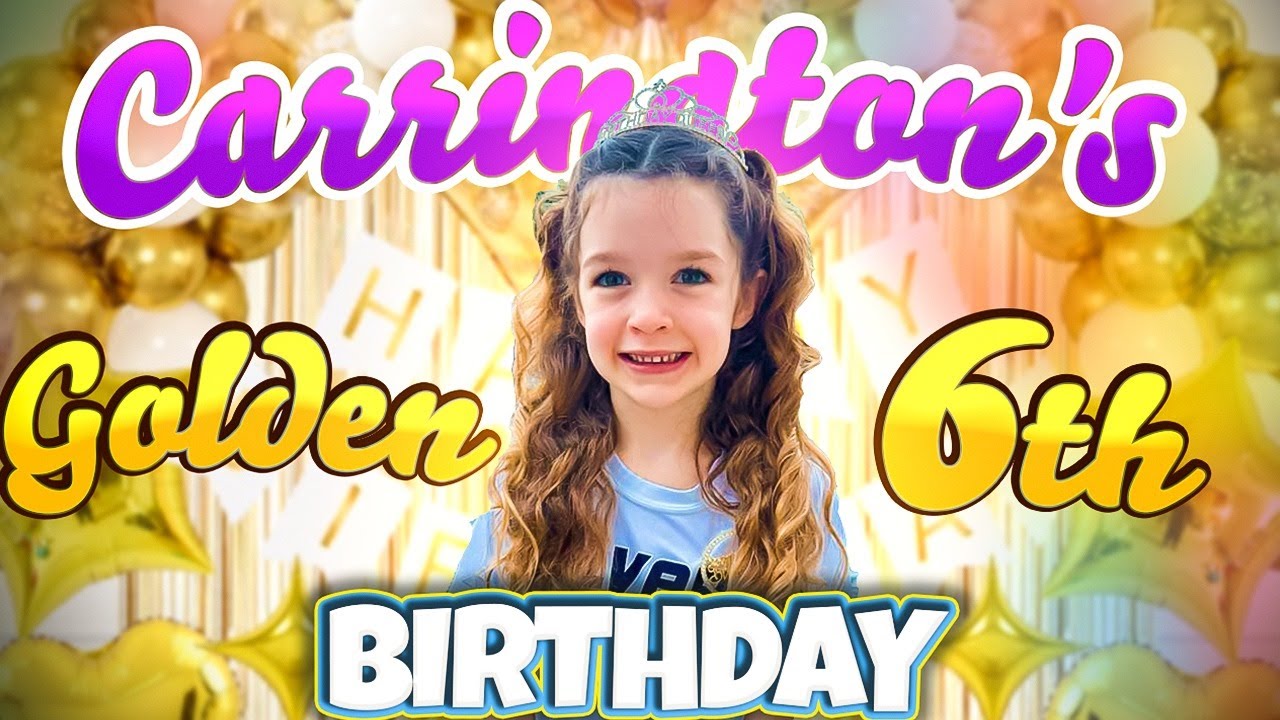 Золотой 6-й день рождения Кэррингтона 🎉✨ Веселый семейный праздник для 8 человек