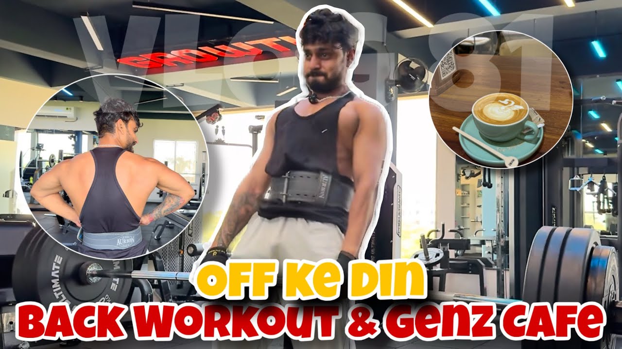 Day off Routine of a Nursing Officer | Back workout & design wali coffee for the first time🤣