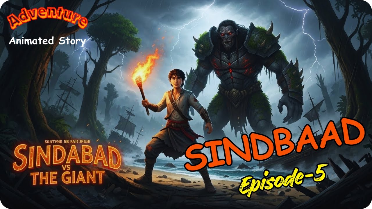 Sinbad's Fifth Voyage–A terrifying jungle, a lost city, and  giants| A story of  courage | Episode-5