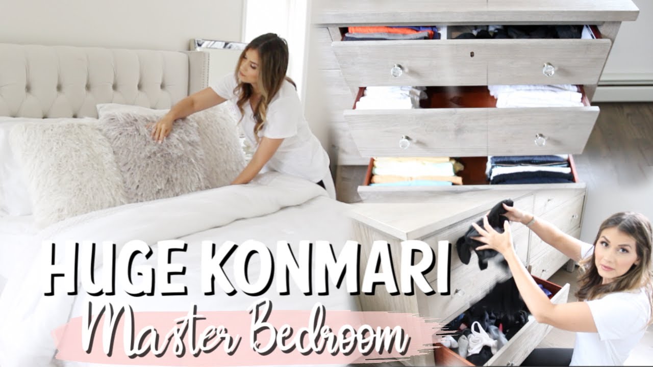 🙈EXTREME KONMARI METHOD DECLUTTER, ORGANIZE & CLEAN MASTER BEDROOM | CLEANING WITH KARI