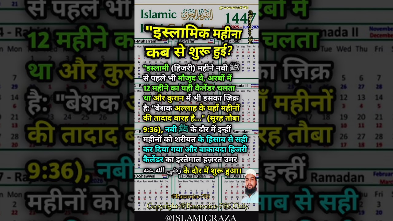 🗓️ The Real Start of Islamic Months! 🌙 When Did The Hijri Calendar Begin?  #IslamicCalendar #Shorts