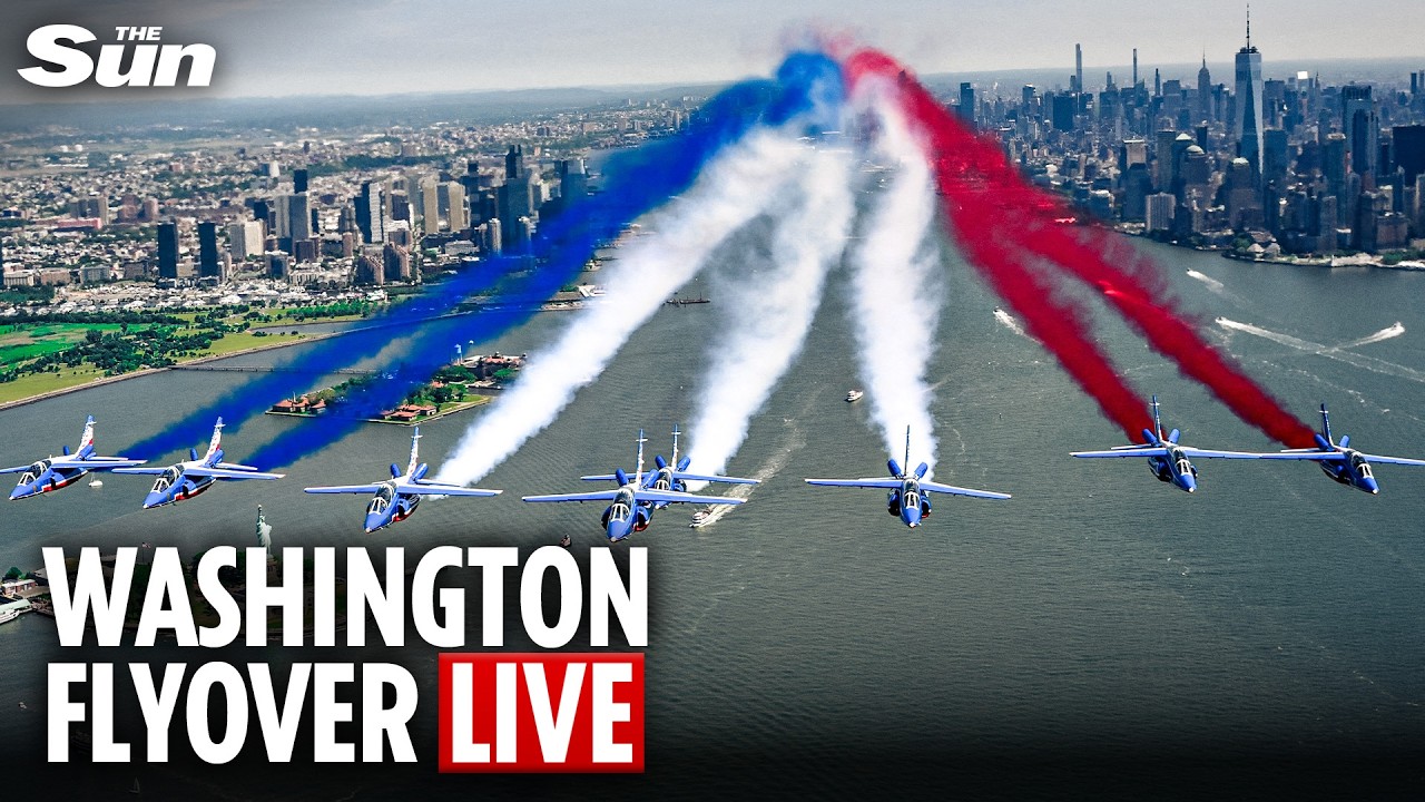 LIVE: Washington watches as Patrouille de France flies over the National Mall