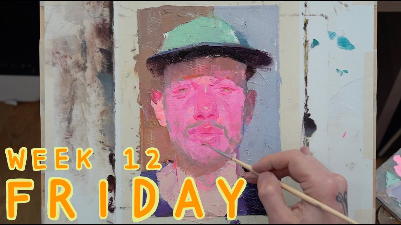 Friday, Week 12: Swansong  - Self-Portrait, Oil on Linen (03/04/2020)