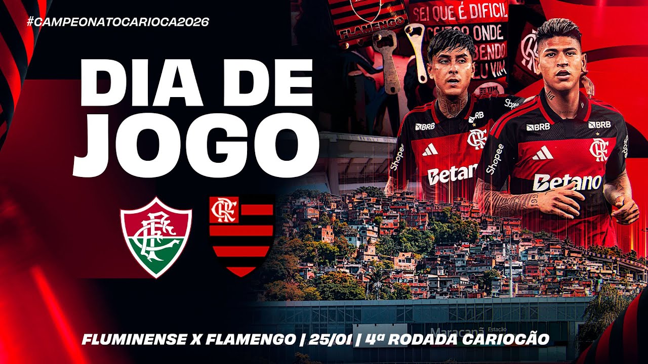 🔴 AO VIVO: FLUMINENSE X FLAMENGO | PRÉ-JOGO + NARRAÇÃO | CARIOCÃO (25/01/26)