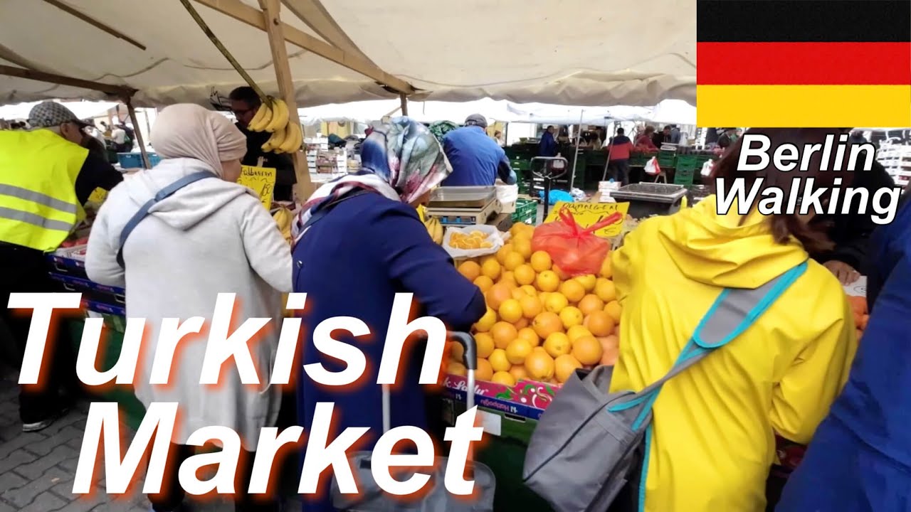 【Turkish Market】Berlin Walking  2023 Summer ,Germany 🇩🇪 | 4k 60fps