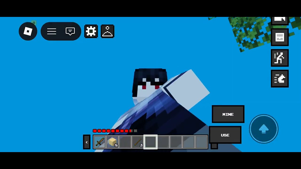 Jugando Minecraft en Roblox 
