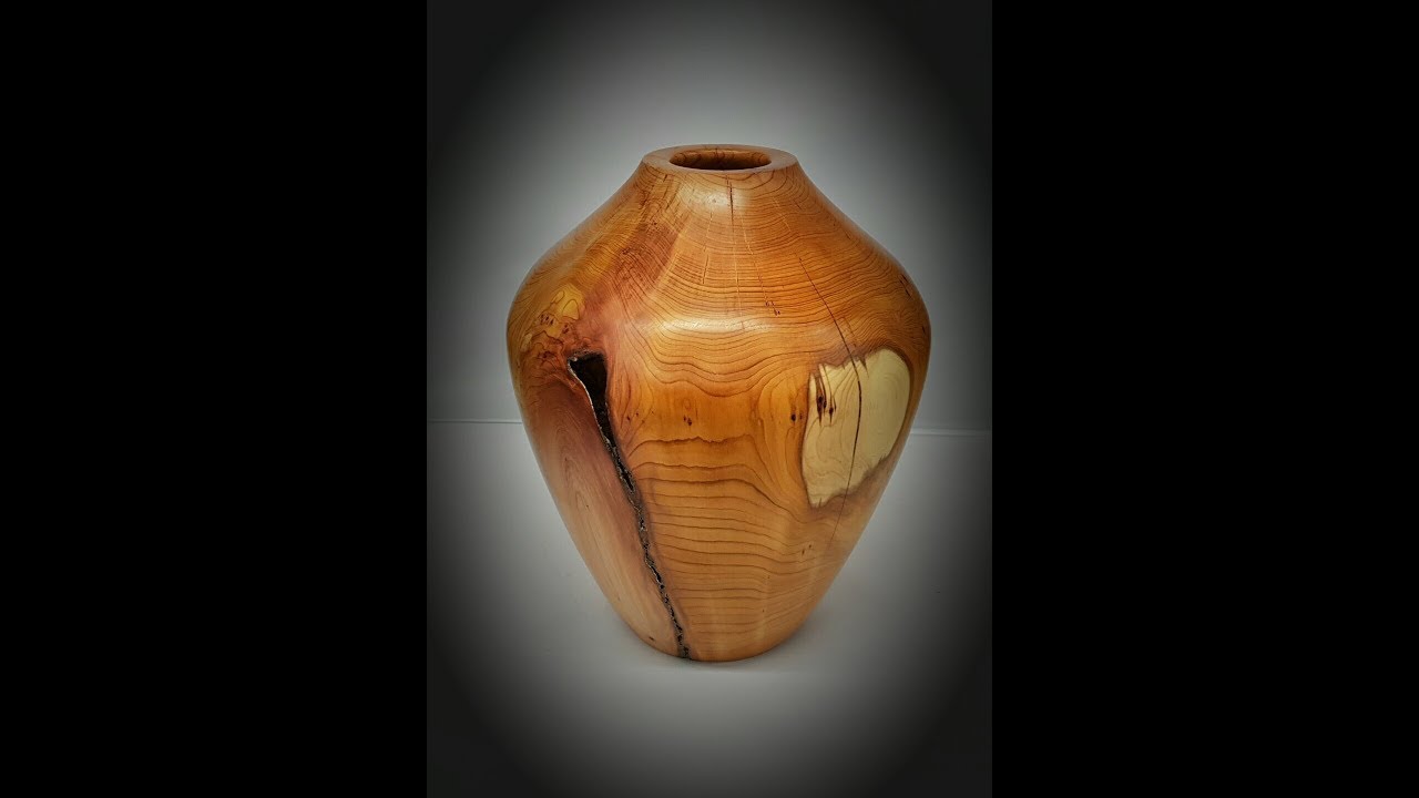 Woodturning - Yew Hollow Form