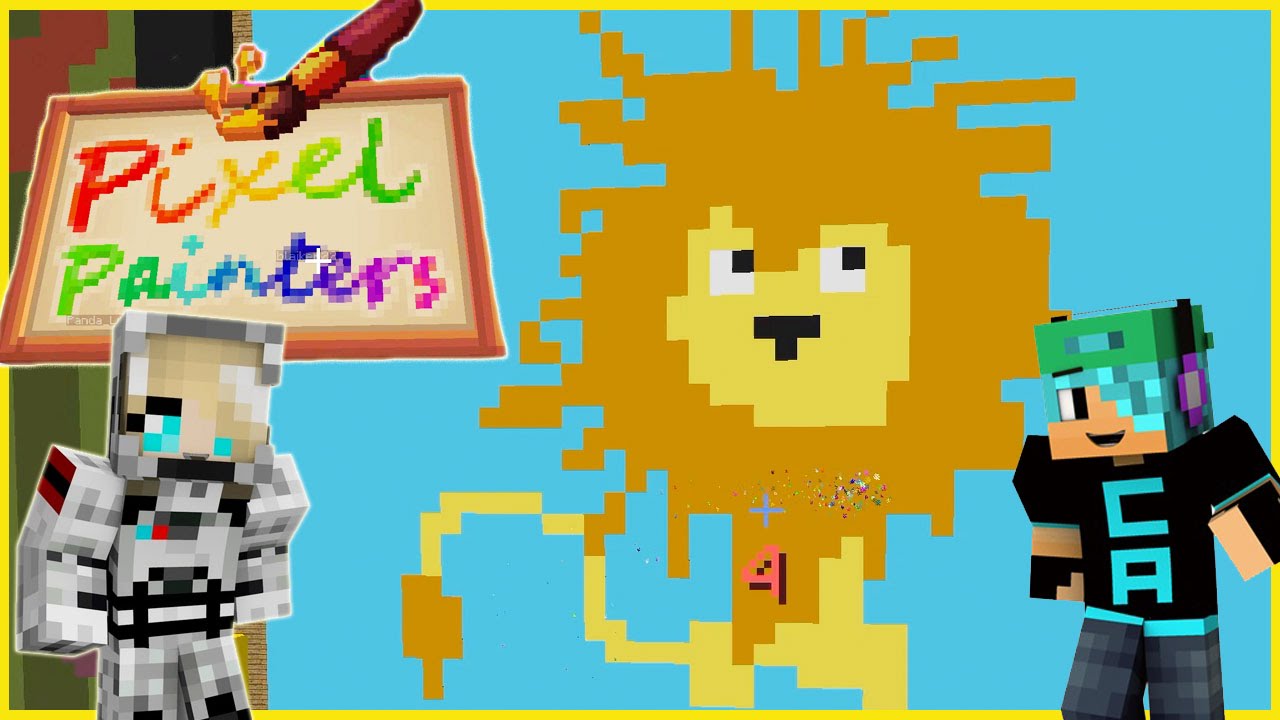Pixel Painters Mini Game Challenge with Cybernova on Hypixel - Minecraft