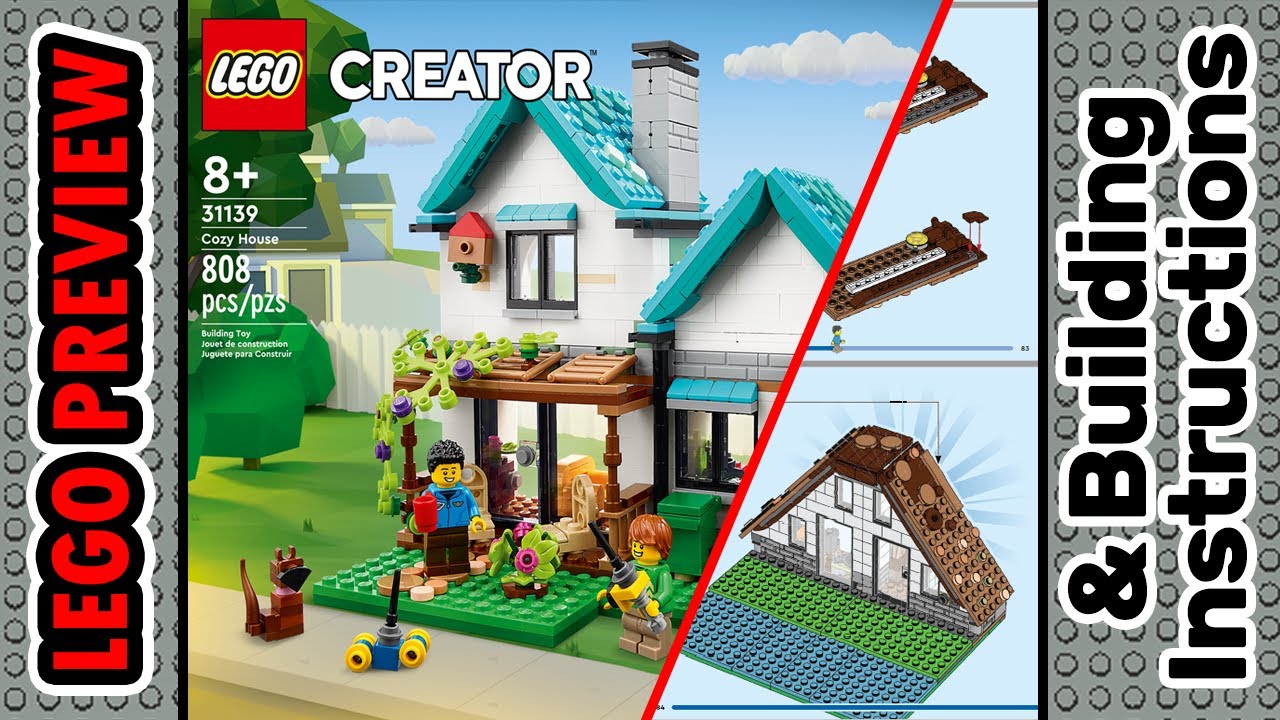 PREVIEW: 31139, LEGO CREATOR, Cozy House​ & Building Instructions! LEGO 2023