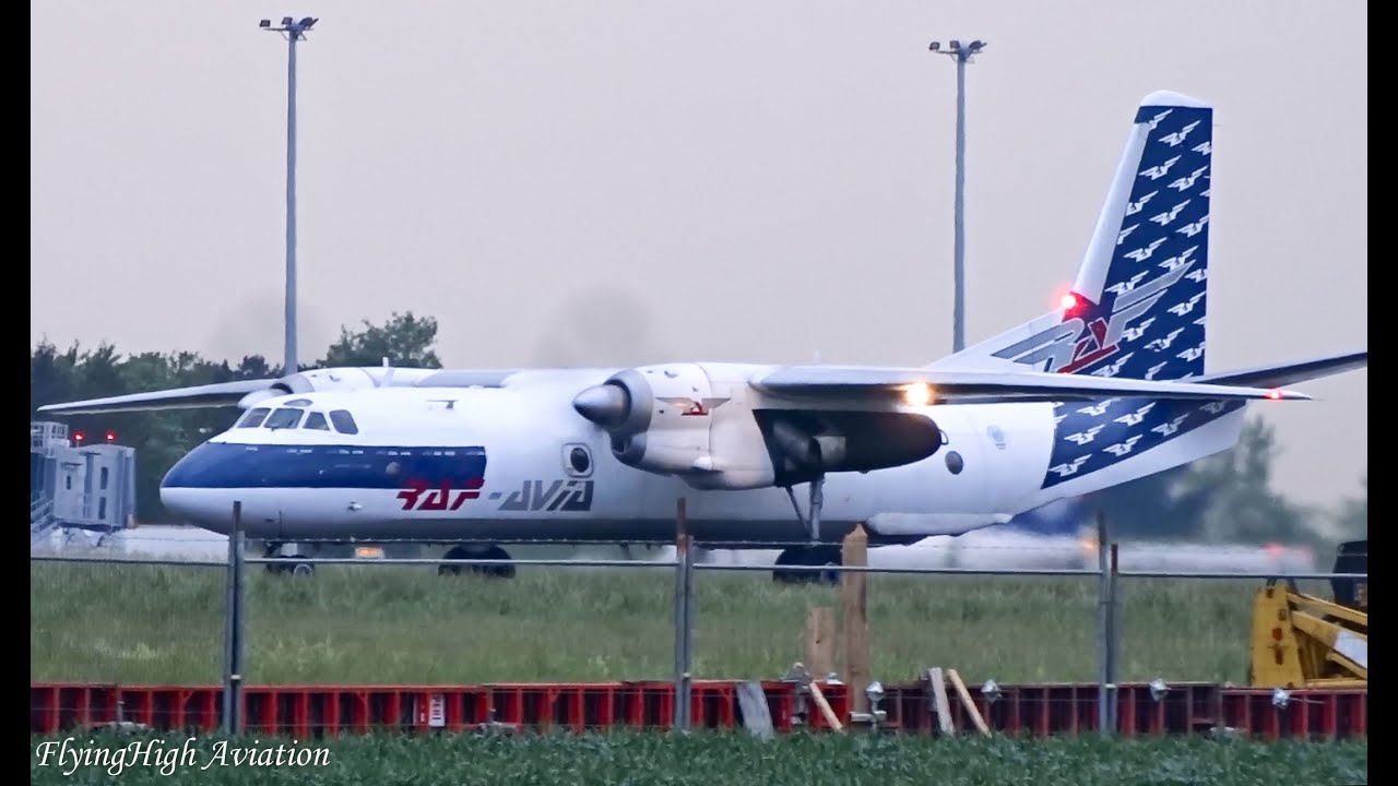 {Full HD} *GREAT SOUND* RAF-Avia Antonov An-26 Smoky Takeoff from Belgrade Airport