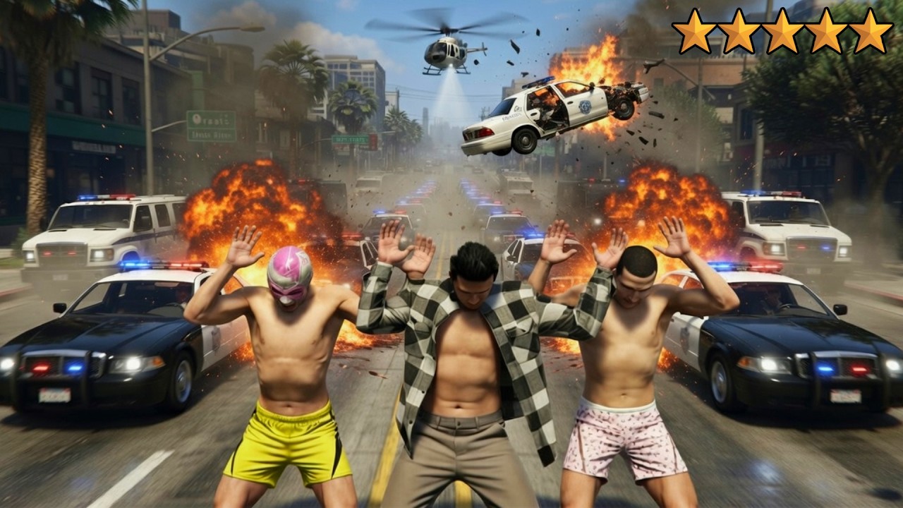 SURVIVRE À 5 ÉTOILES EN CLAVIER/SOURIS SUR GTA 5 ! 🚨(ft LaSalle et Aiden)
