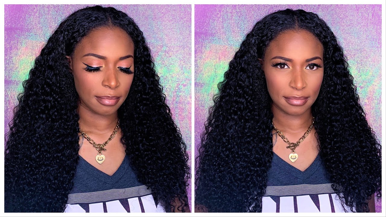 The Most Natural and Affordable Curly U Part Wig with Leave Out | SuperNova Wig