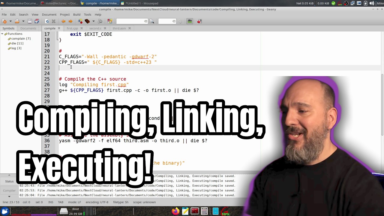 Compile, Link, Execute: A Beginner's Guide to Linux Programming with C++, C, and Assembly