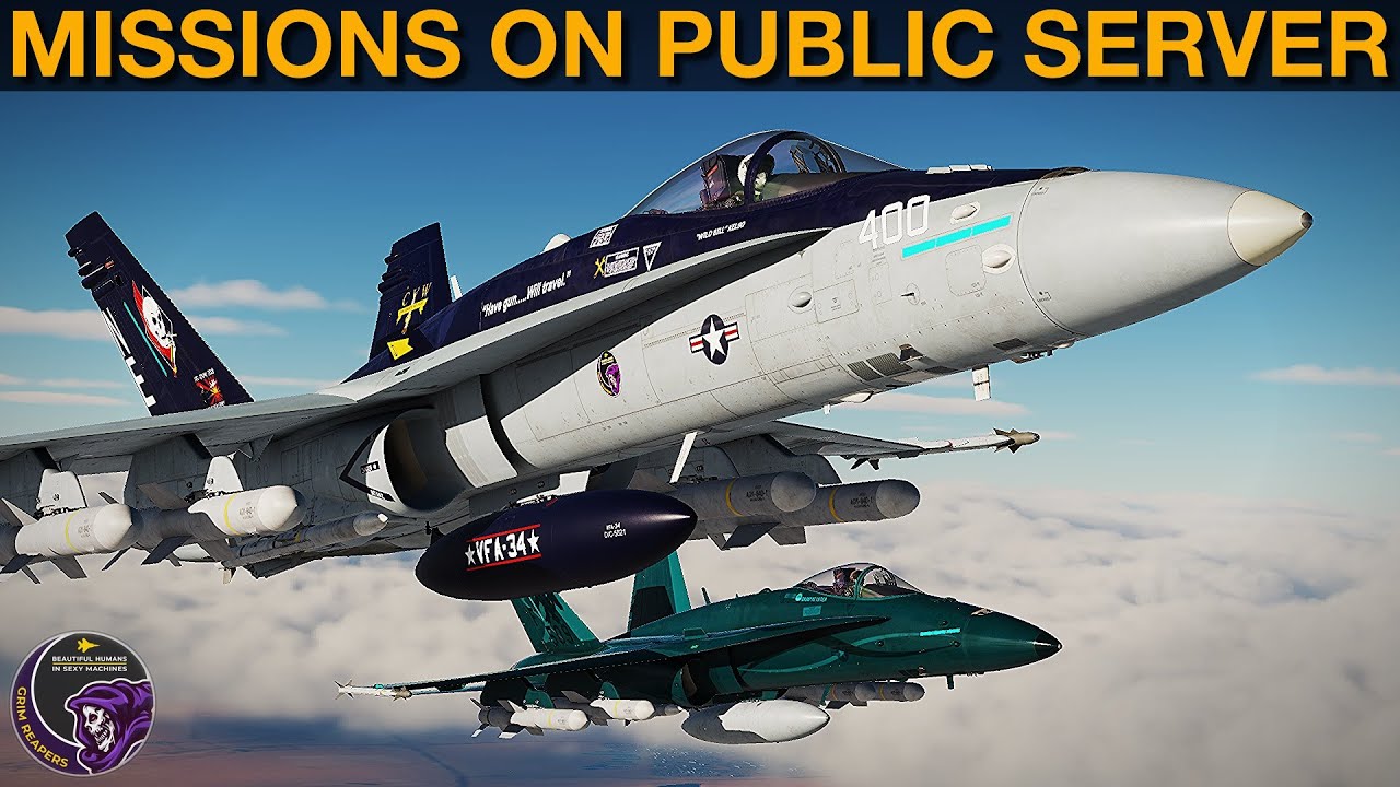 Super Hard Dusk/Night Strike Mission On Public Server | DCS WORLD