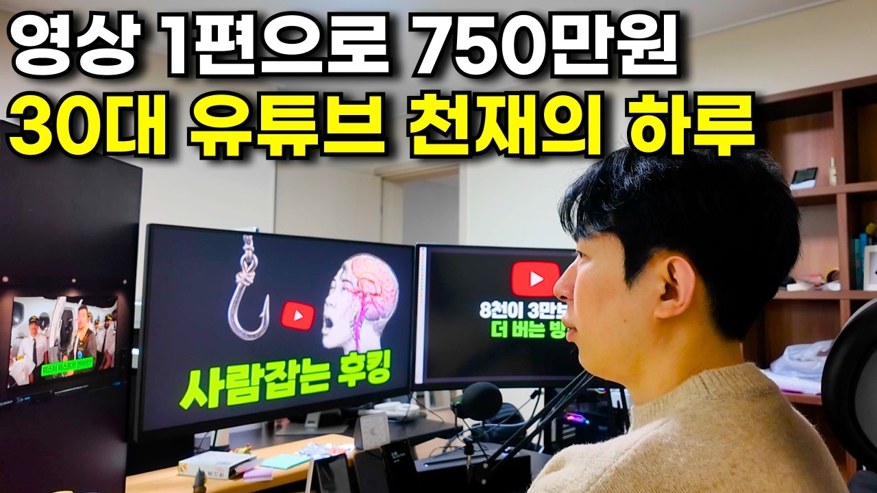 대기업 퇴사하고 유튜브 동영상 1개로 700만원 버는 천재의 하루