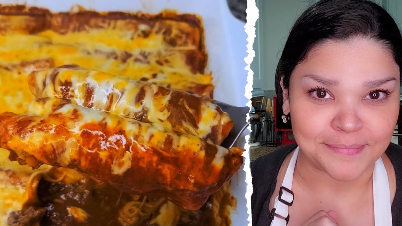 Tex-Mex Ground Beef Enchiladas Recipe| Homemade Enchilada Sauce Recipe