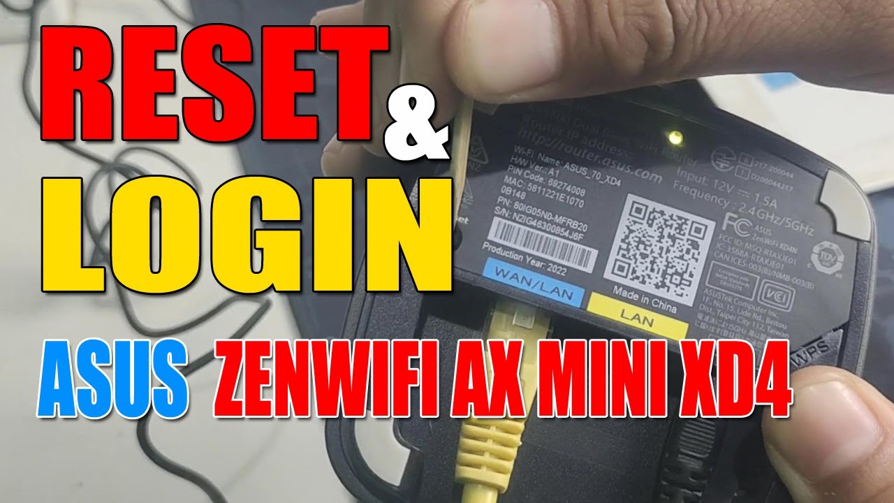 Cara Reset dan Login ASUS Zen WiFI AX Mini XD4