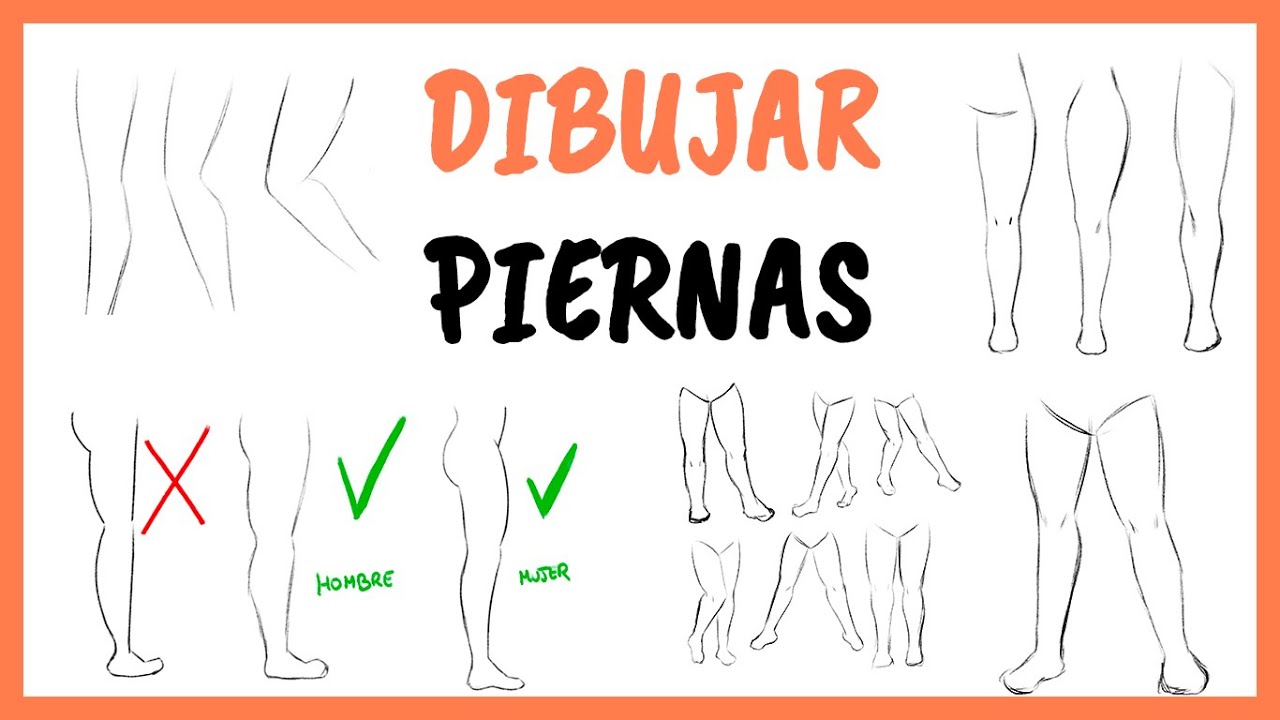 Cómo dibujar piernas de anime |  ◼ Anatomía paso a paso ◼