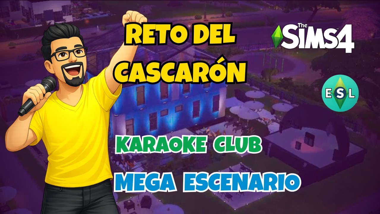 🎤🐚 RETO DEL CASCARÓN FEBRERO 2026 – KARAOKE CLUB ✨🎶 | Los Sims 4 #shellchallenge  #sims4build