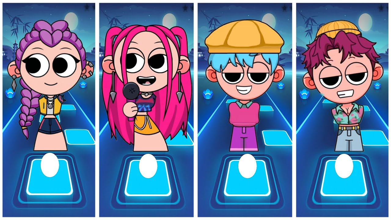 Kpop Demon Hunters 🆚 SAJA Boys 🎮 Tiles Hop EDM RUSH