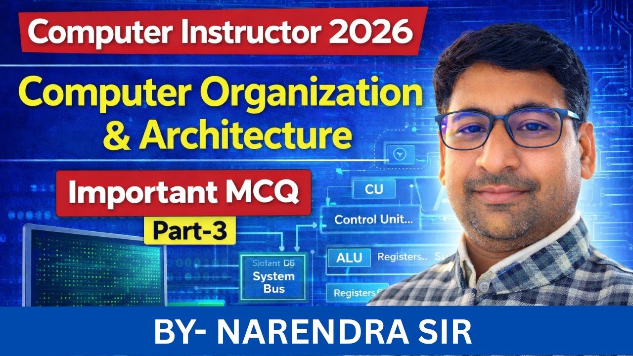 Computer Organization & Architecture  Part-3 #ComputerInstructor #ComputerOrganization  #ComputerMCQ