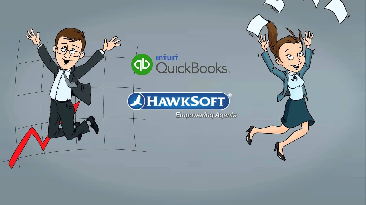 Hawksoft and QuickBooks integration explainer video by Doodle Video Production
