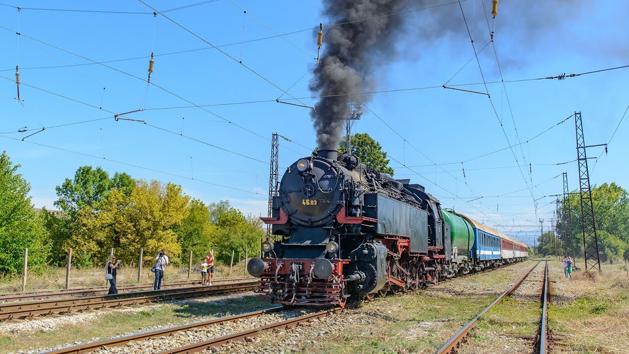 Steam loco 46.03 towards Dolni Rakovets and the Garlic fest / Парен локомотив 46.03 към Чесън феста