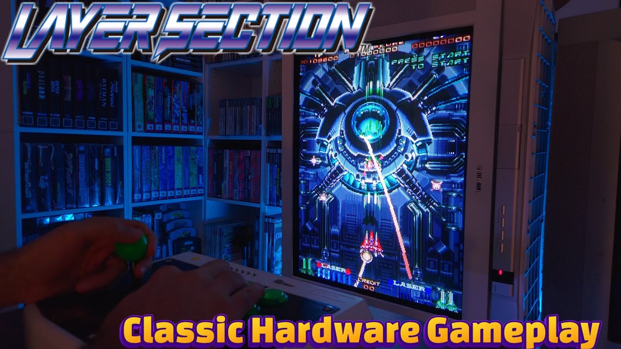 LAYER SECTION (TATE MODE) - Sega Saturn - Toshiba 24AF44 | Classic Hardware Gameplay