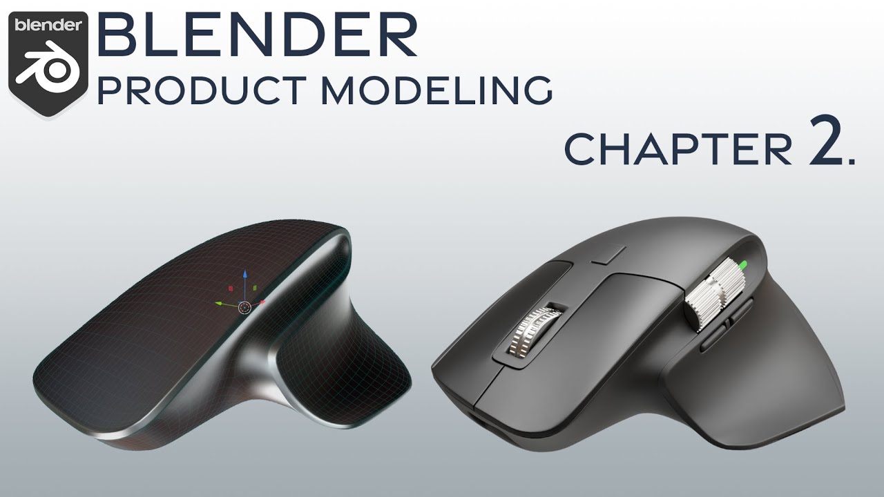 Blender product modeling - 3D modeling PC mouse from scan - Chapter 2