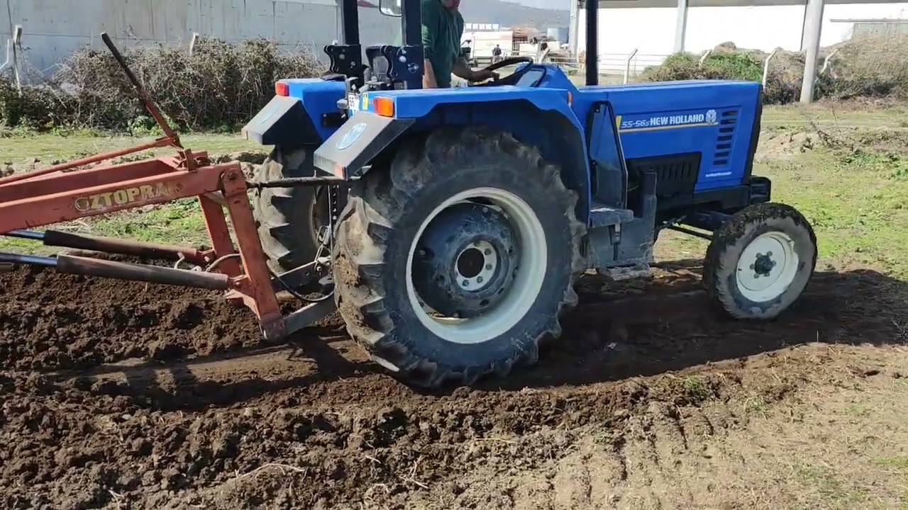 New holland 55,56s hayvan gübresi yükleme..