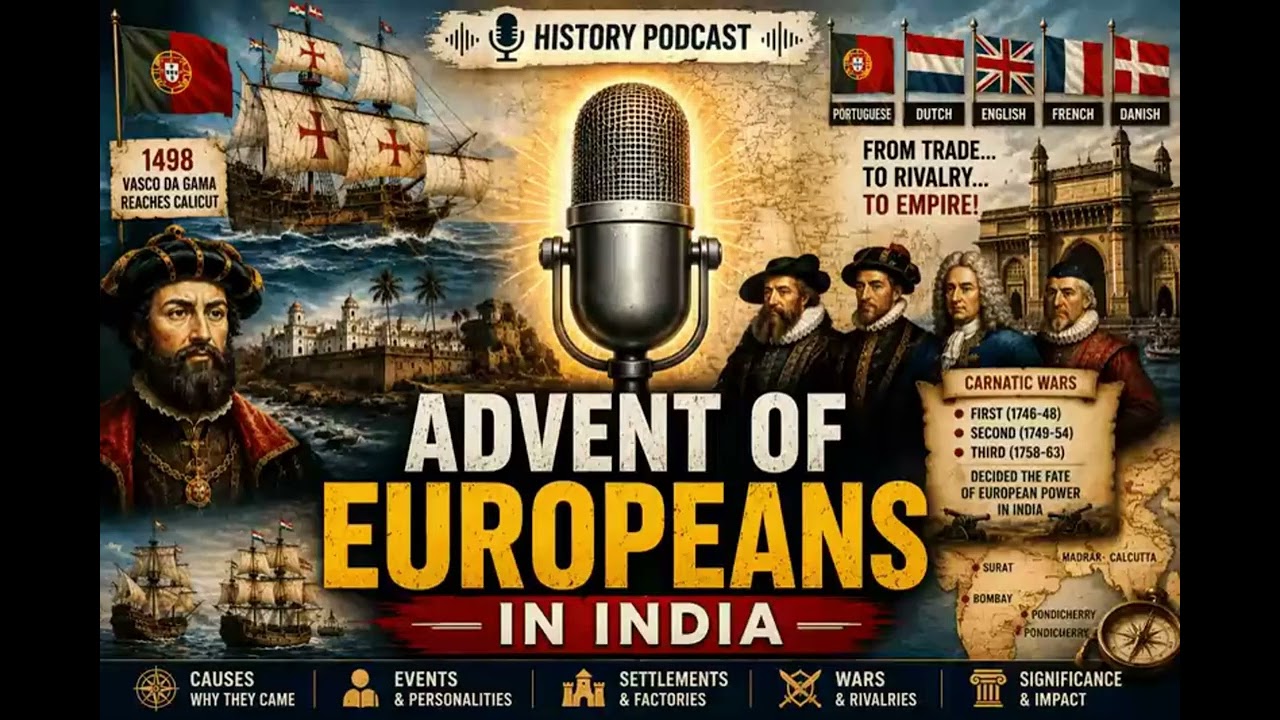 Advent of Europeans in India | Spectrum Modern History Chapter 3 | Complete Podcast 