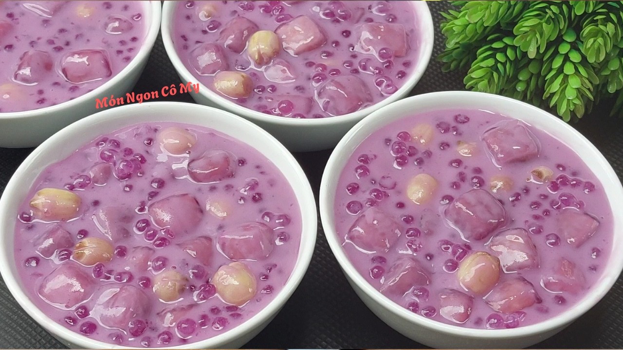 Bí quyết nấu chè khoai môn hạt sen đẹp mắt ngon tuyệt vời