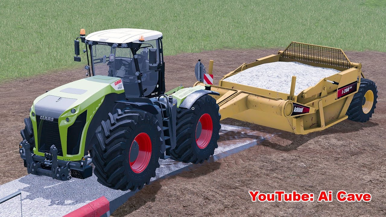 Новый землеукладчик и дорожный скребок Ashland с Claas Xerion - Farming Simulator 2017 Mods