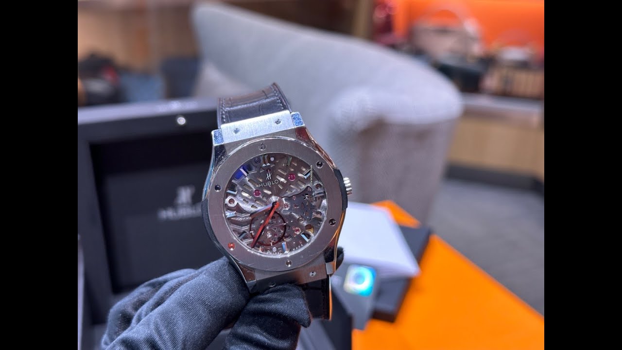 Unboxing: 42mm Hublot Classic Fusion Ultra Thin Skeleton in titanium